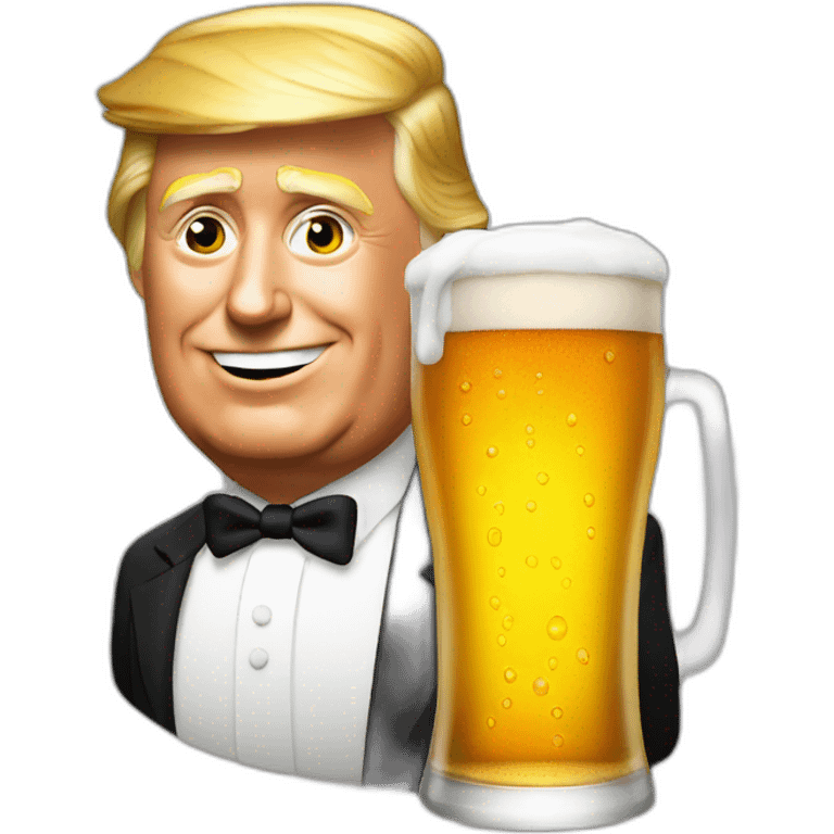 Trump-drink-beer emoji