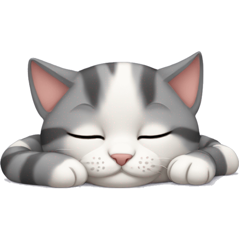 Cute cat sleeping emoji