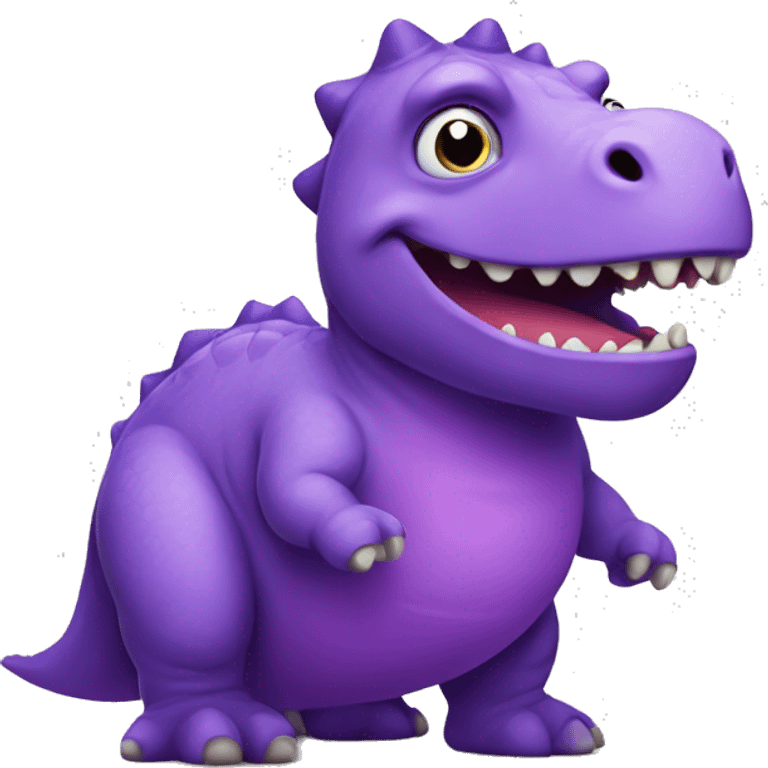 Fat purple dinosaur  emoji