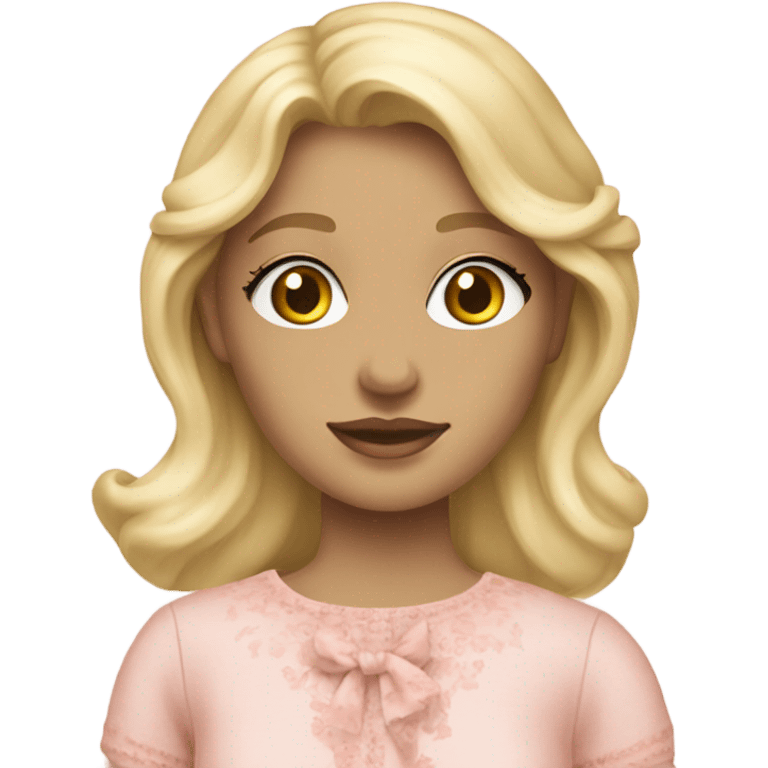 Blonde Girl in loveshackfancy emoji