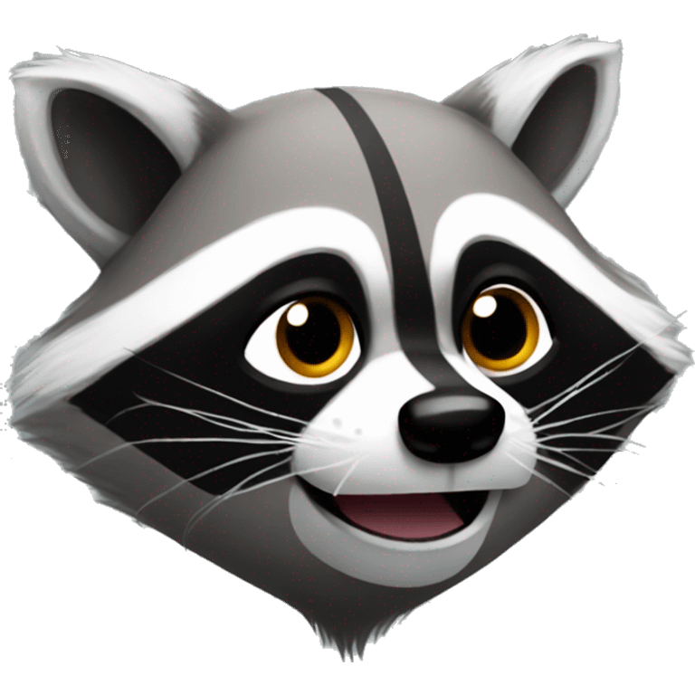 Sketchy raccoon up to no good emoji