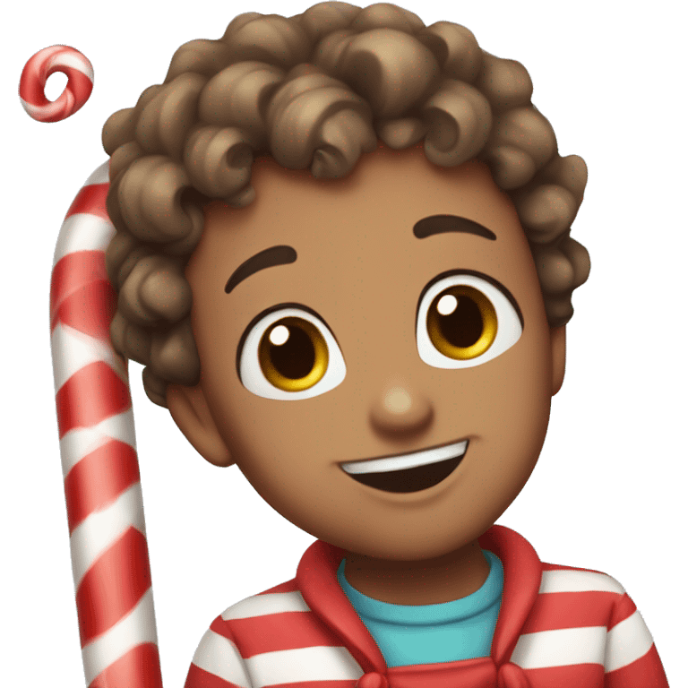 candy cane cute emoji