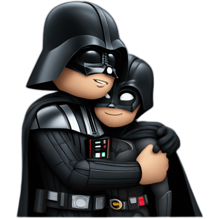 Darth Vader hug Batman emoji