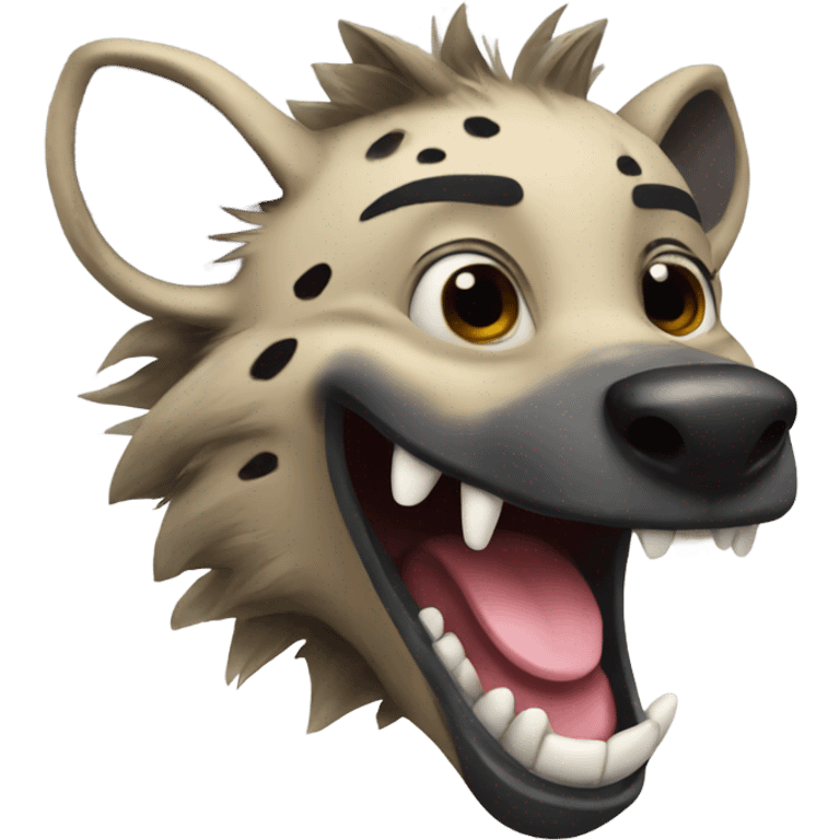 A hyena speech therapist laughing emoji