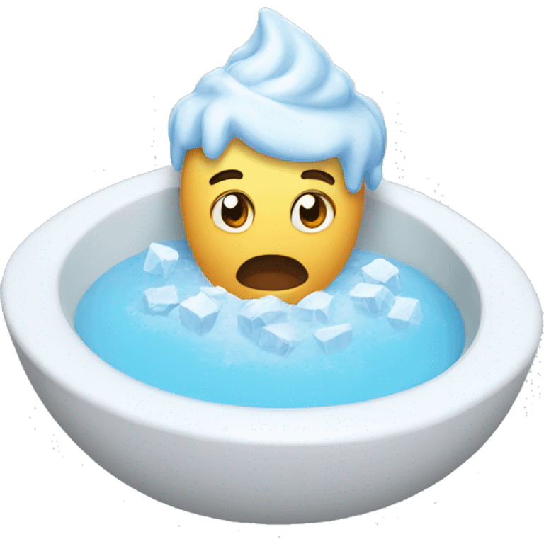 bath with ice emoji