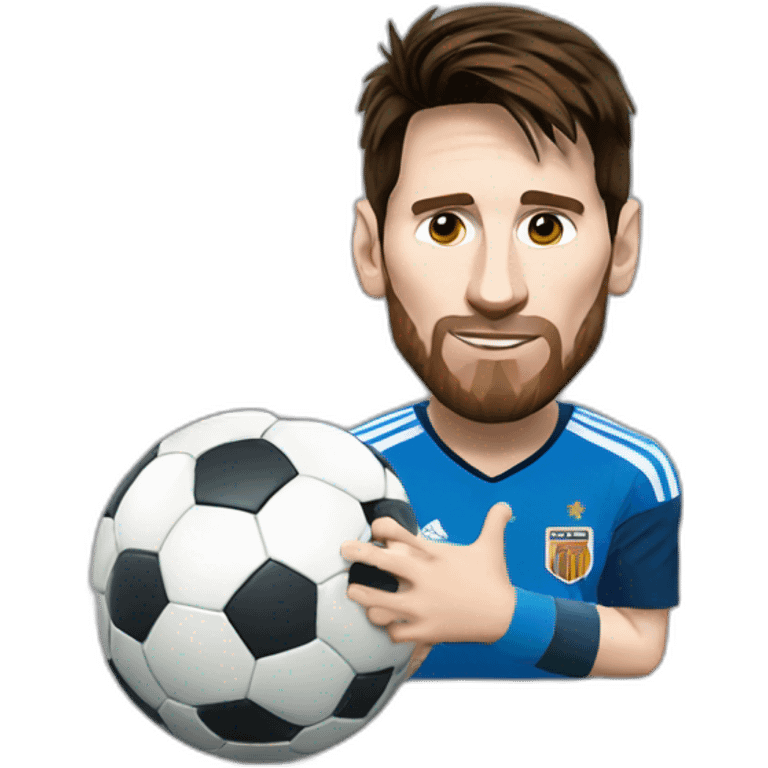 Lionel Messi with world cup emoji