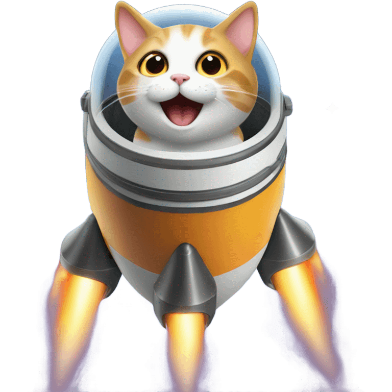 cat rocket emoji