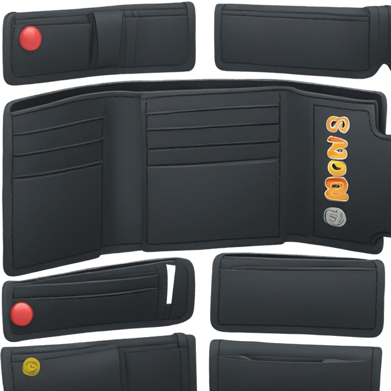 Black wallet with Naruto  emoji