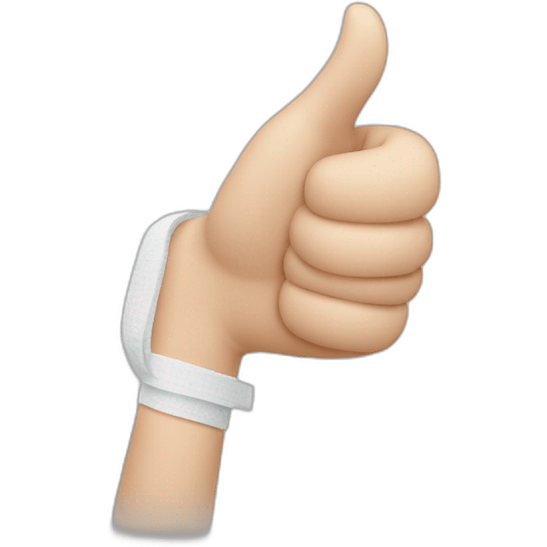 Thumb up with A hand splint emoji