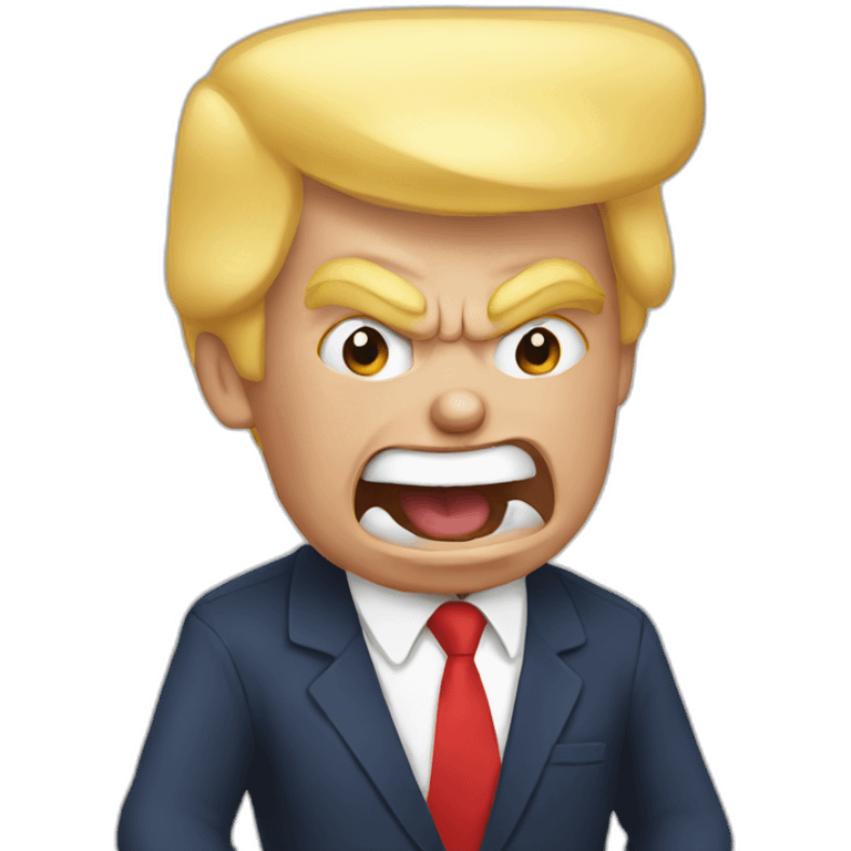 Yelling Trump emoji