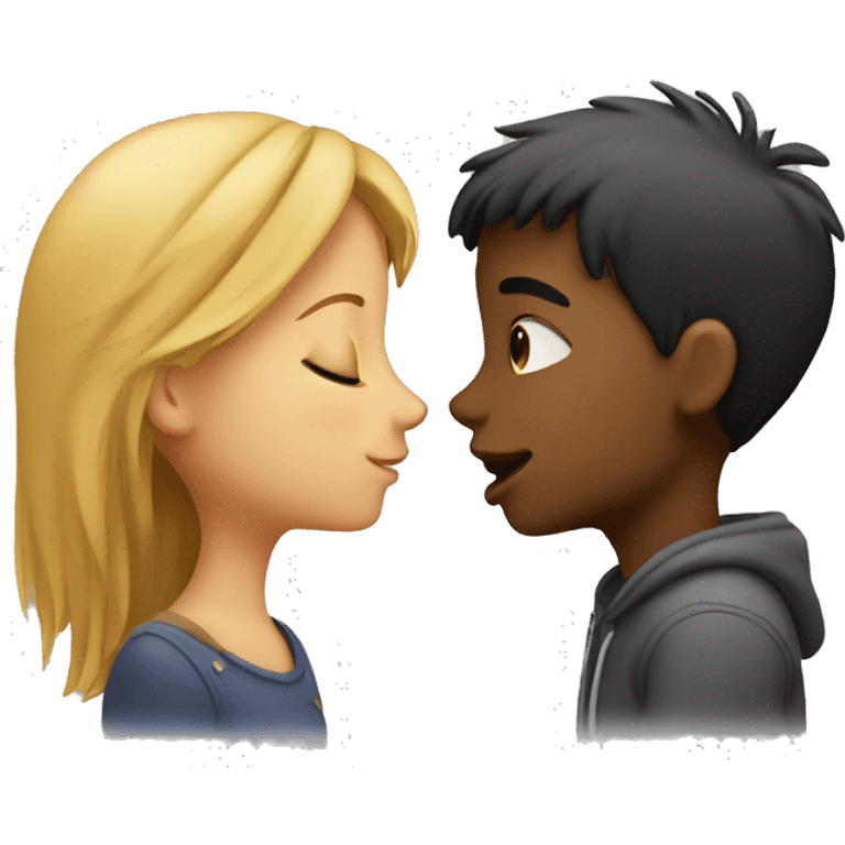 girl and boy kissing  emoji