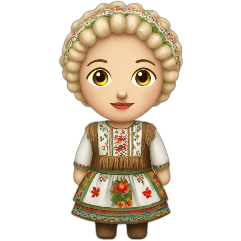 Ukrainian folk doll emoji