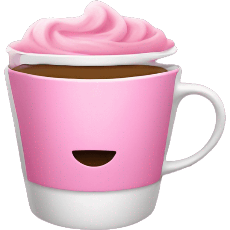 Pink cup of coffee emoji