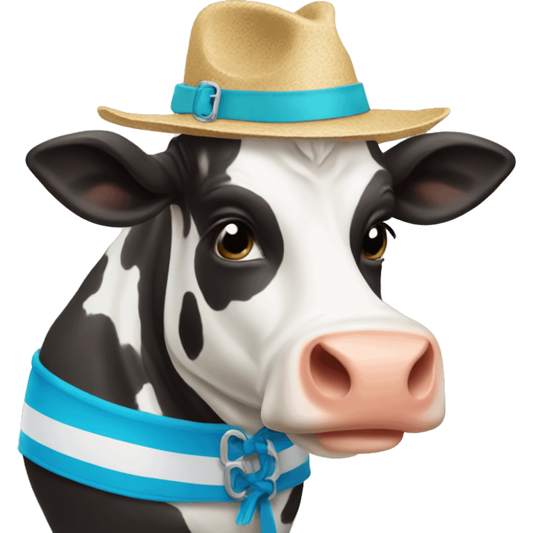 Cow with bikini  emoji