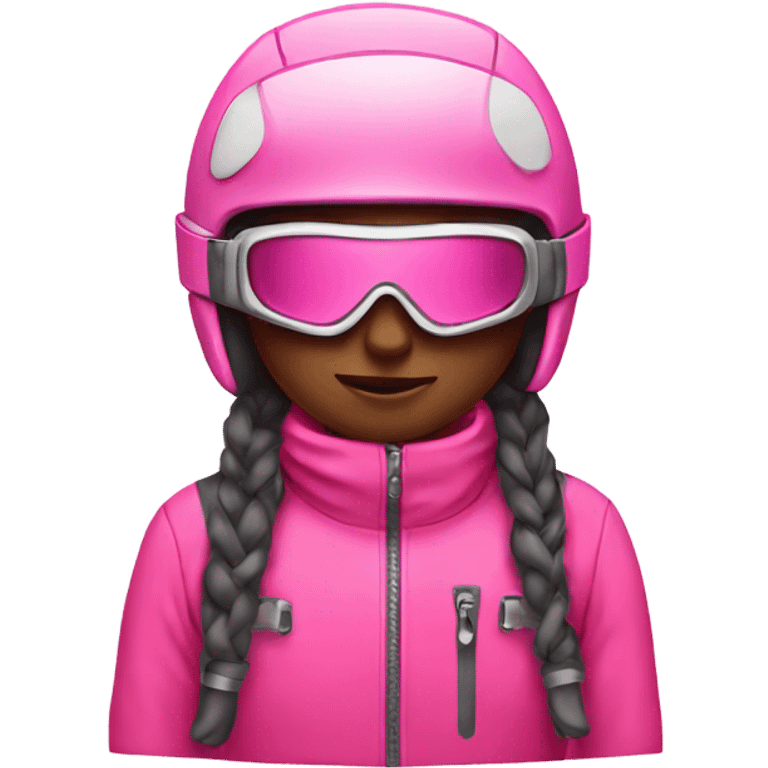 Pink ski emoji