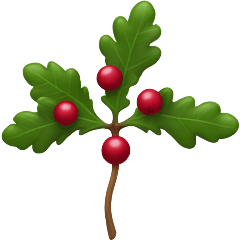 mistletoe cranberry emoji