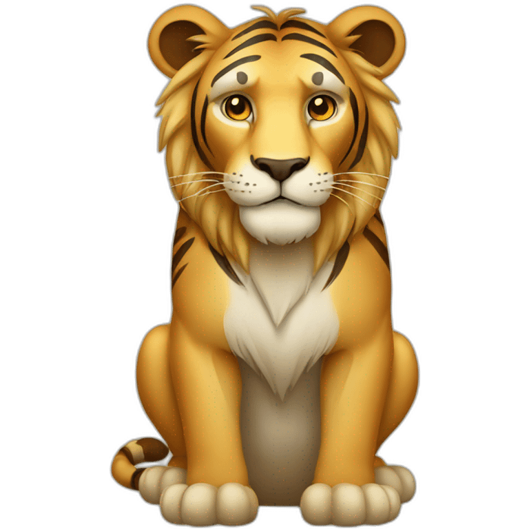 Lion et tigre emoji