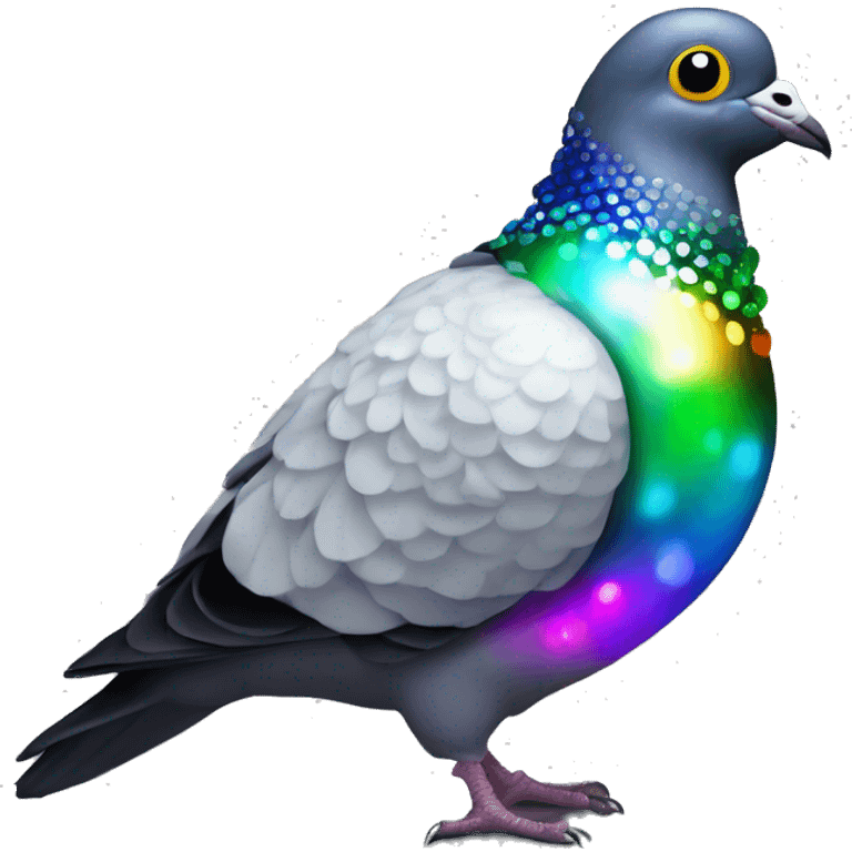 Disco ball pigeon emoji