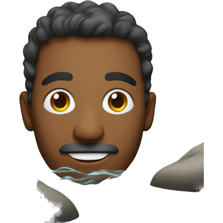 man swimming in river emoji