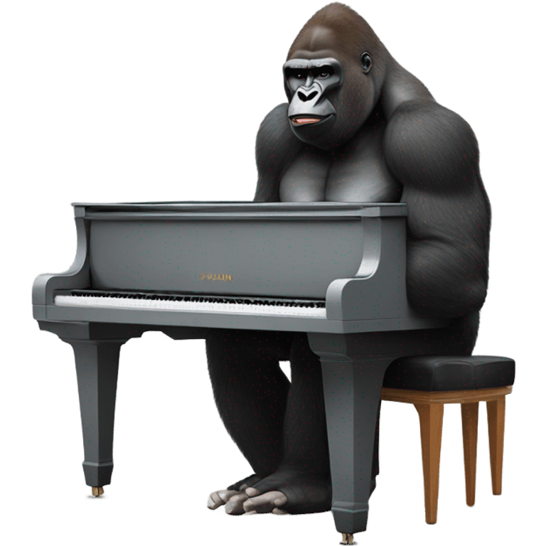 gorilla playing piano from Sing movie emoji