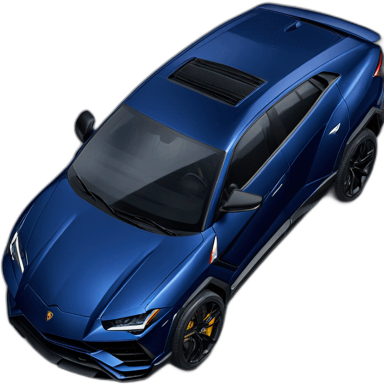 lamborghini urus in dark blue and with "Nath" written on the plate emoji