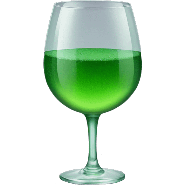 WIne glass with green drink emoji