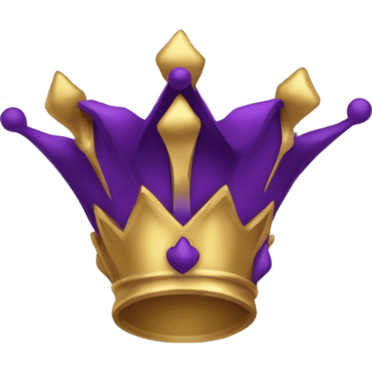 Purple And Gold Jester Crown emoji