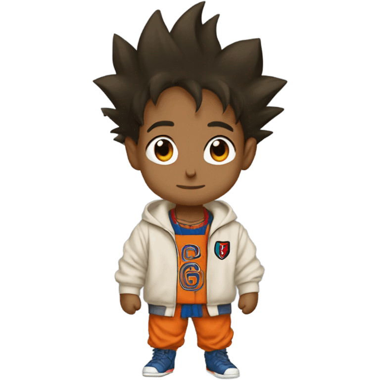 Goku wearing a gucci sweatshirt emoji