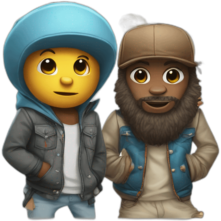 Gumball et Darwin qui font du hip-hop emoji