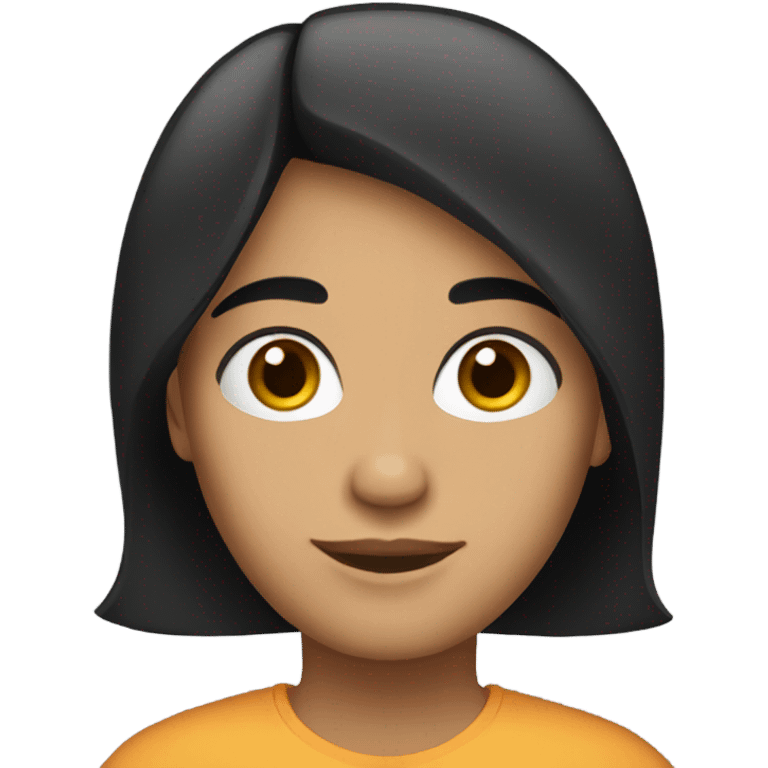 hispanic with black straight hair emoji