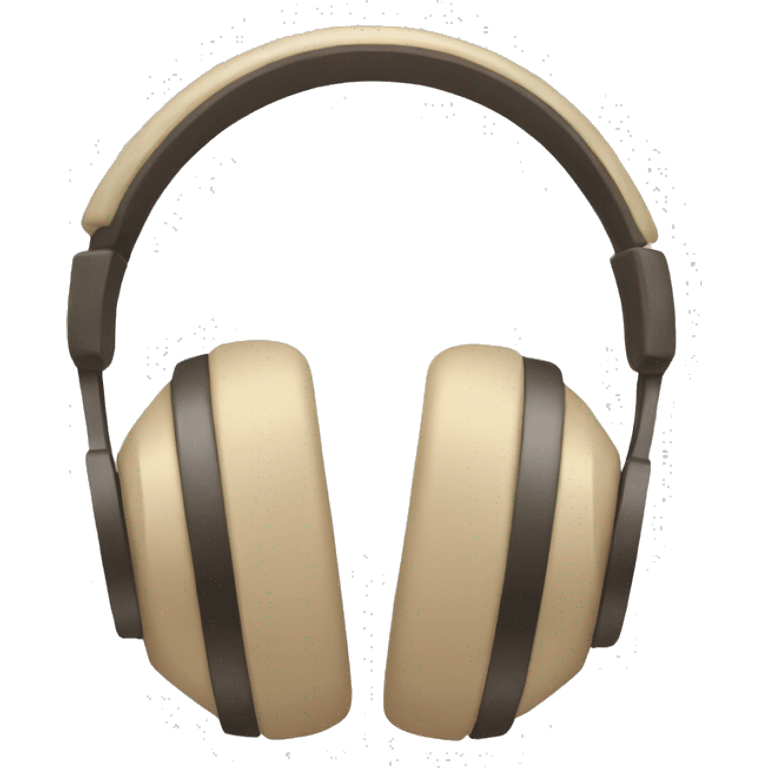 Beige headphones emoji