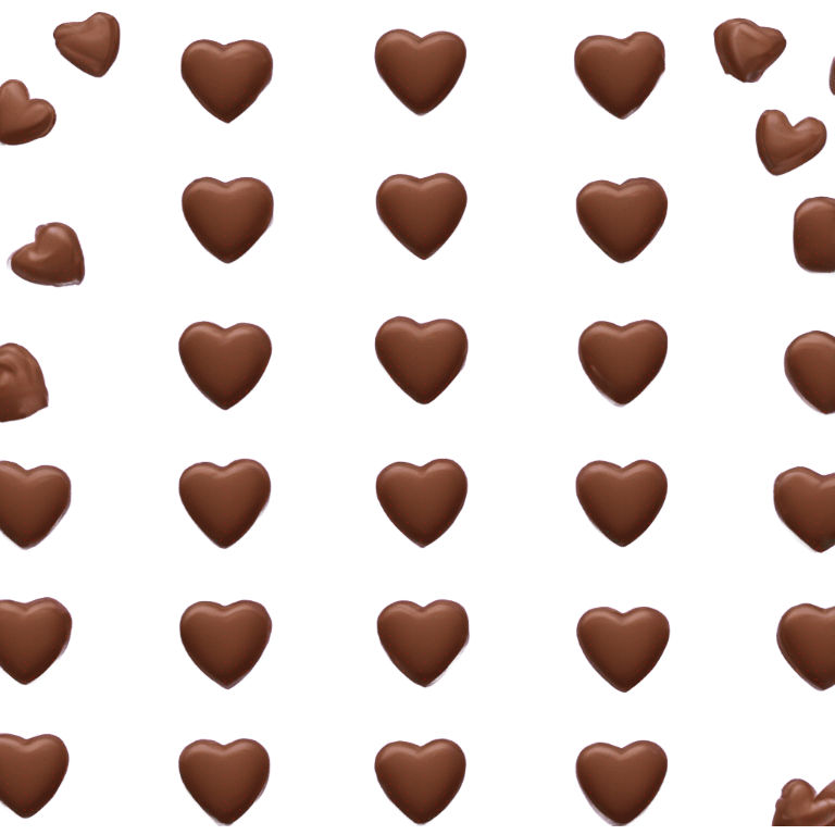 2 heart shaped chocolates emoji