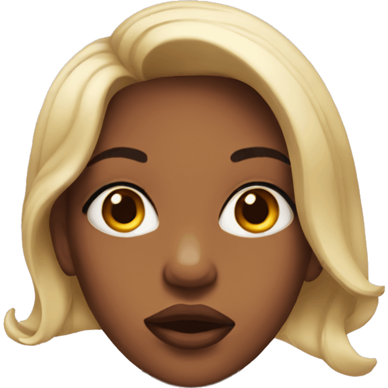 Girl with big lips emoji