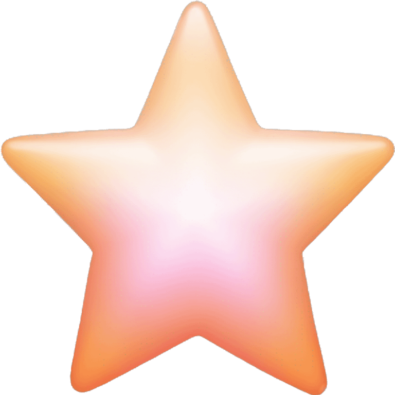 Pastel orange pink and white gradient star  emoji