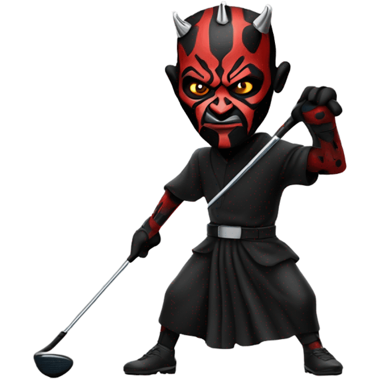 Darth maul playing golf emoji