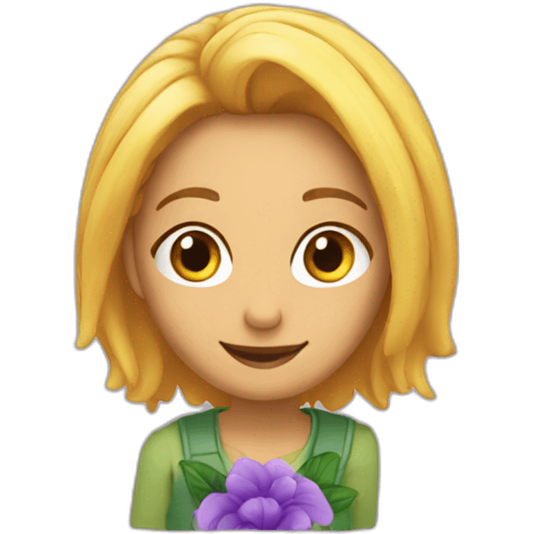 Main tenant une fleur  emoji