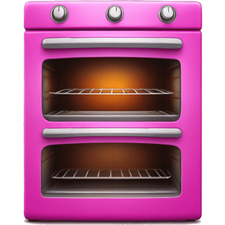 Realistic magenta oven isolated. emoji