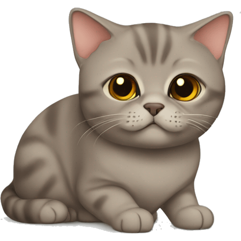 brown british shorthair cat emoji