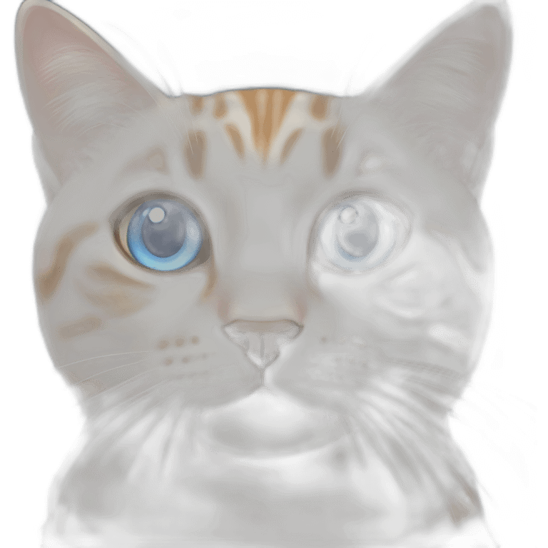 a full image of a blue eyed cat emoji