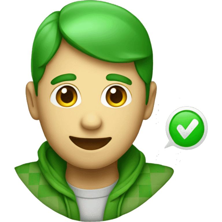 one emoji green check mark emoji