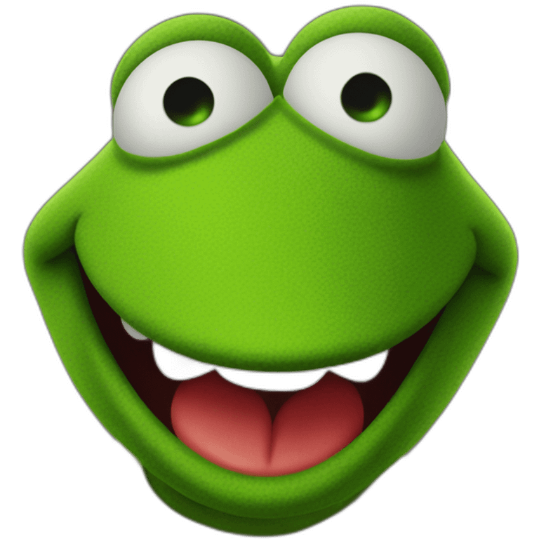 Evil Kermit face emoji