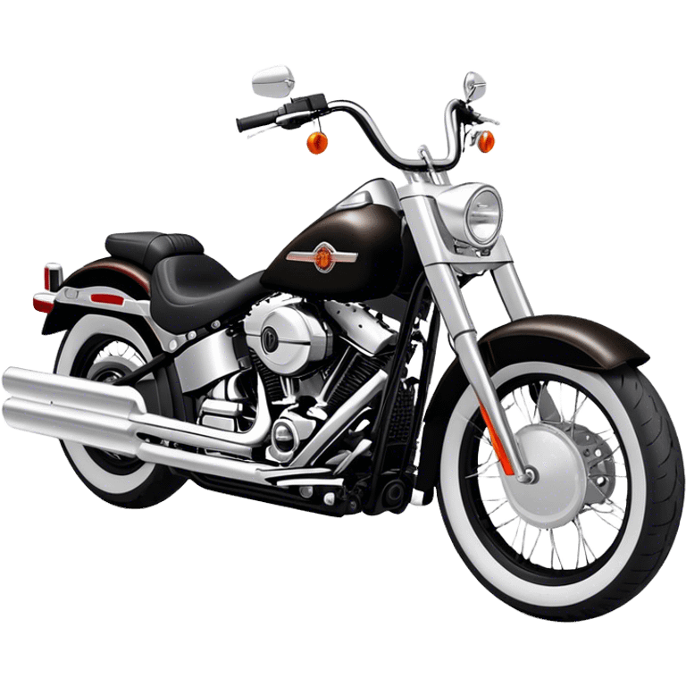 Harley-Davidson Cruiser - Harley-Davidson Softail (Model Year: 2021) (Iconic colour: Black) emoji