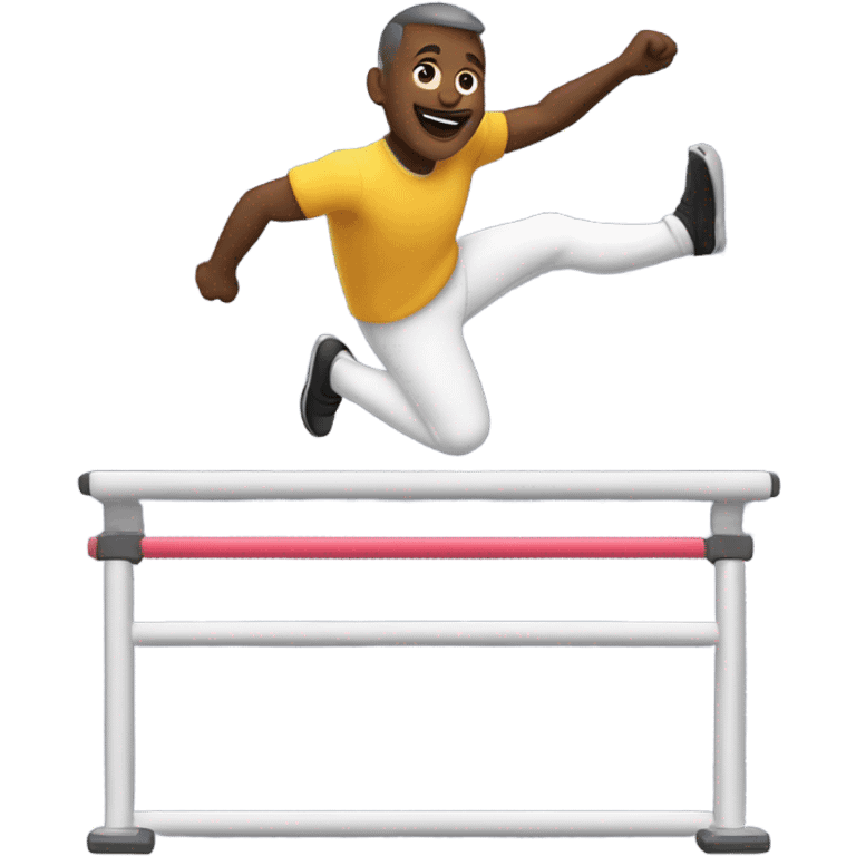 Man jumping a hurdle emoji