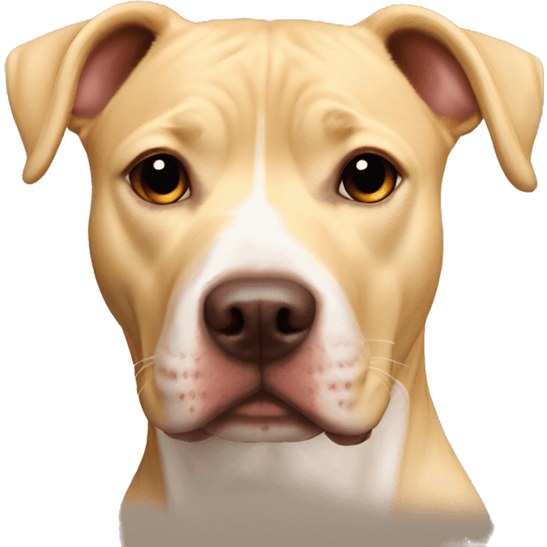 Blonde Pitbull lab mix pitbull ears  emoji