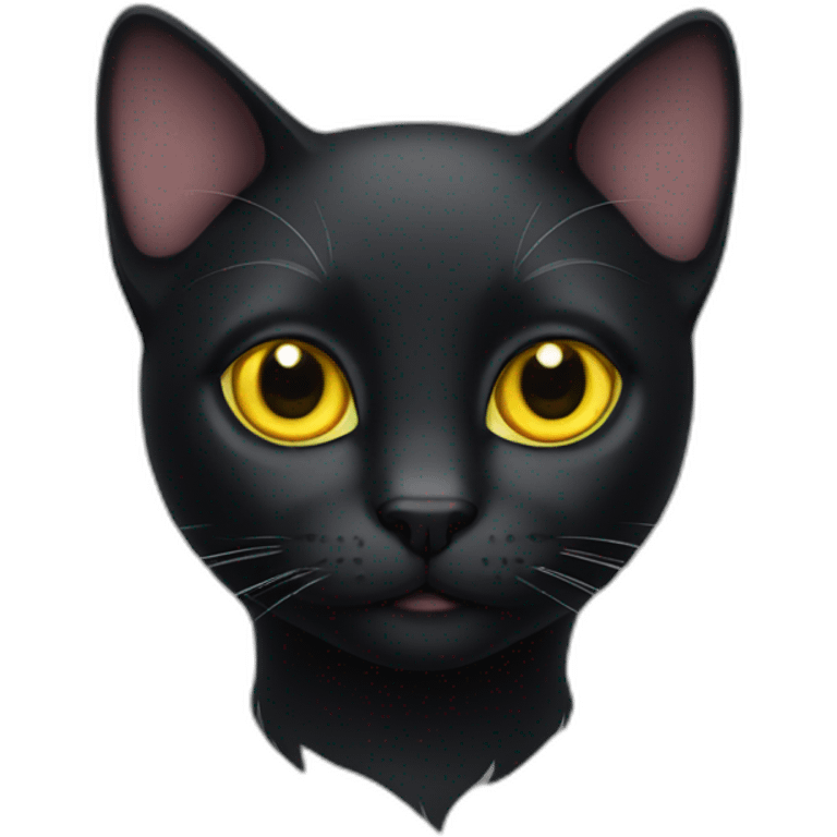 Black Cat yellow eyes emoji