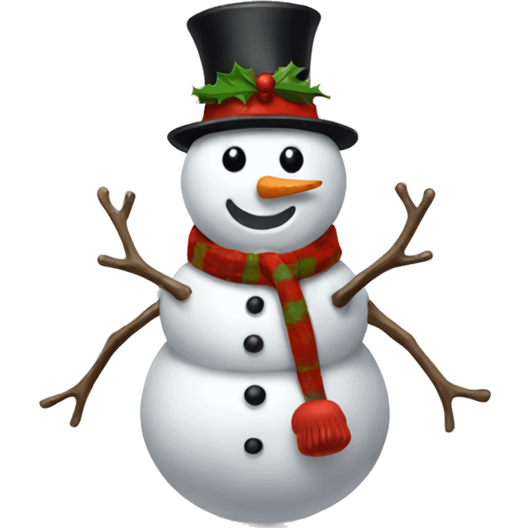 full body christmas hat snowman emoji