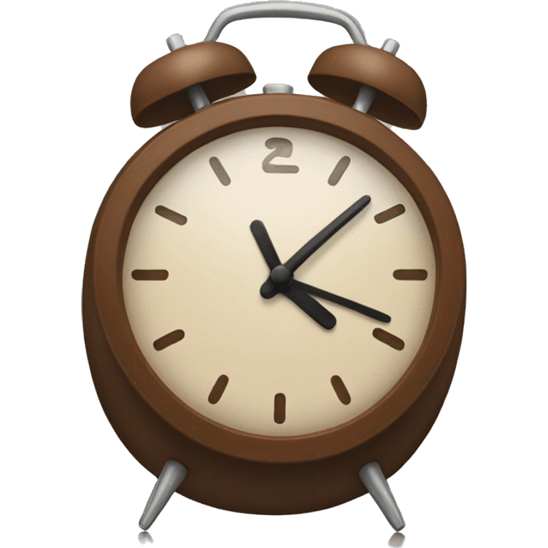 Brown alarm clock emoji