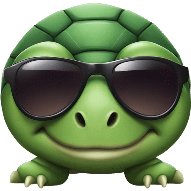 Turtle with sunglasses  emoji