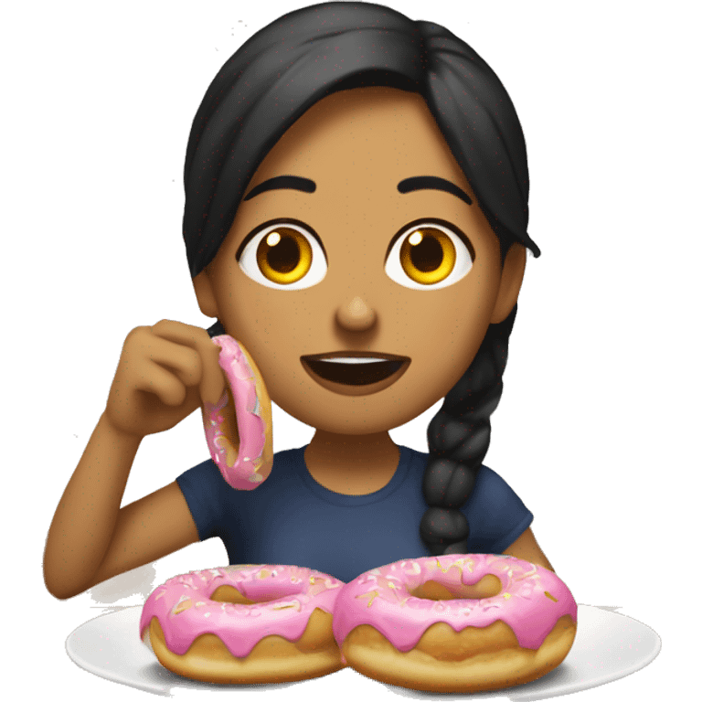 Jenifer Gonzalez comiendo donas emoji