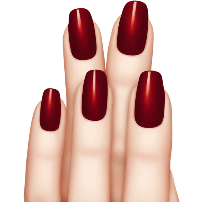 deep red cat eye nail emoji